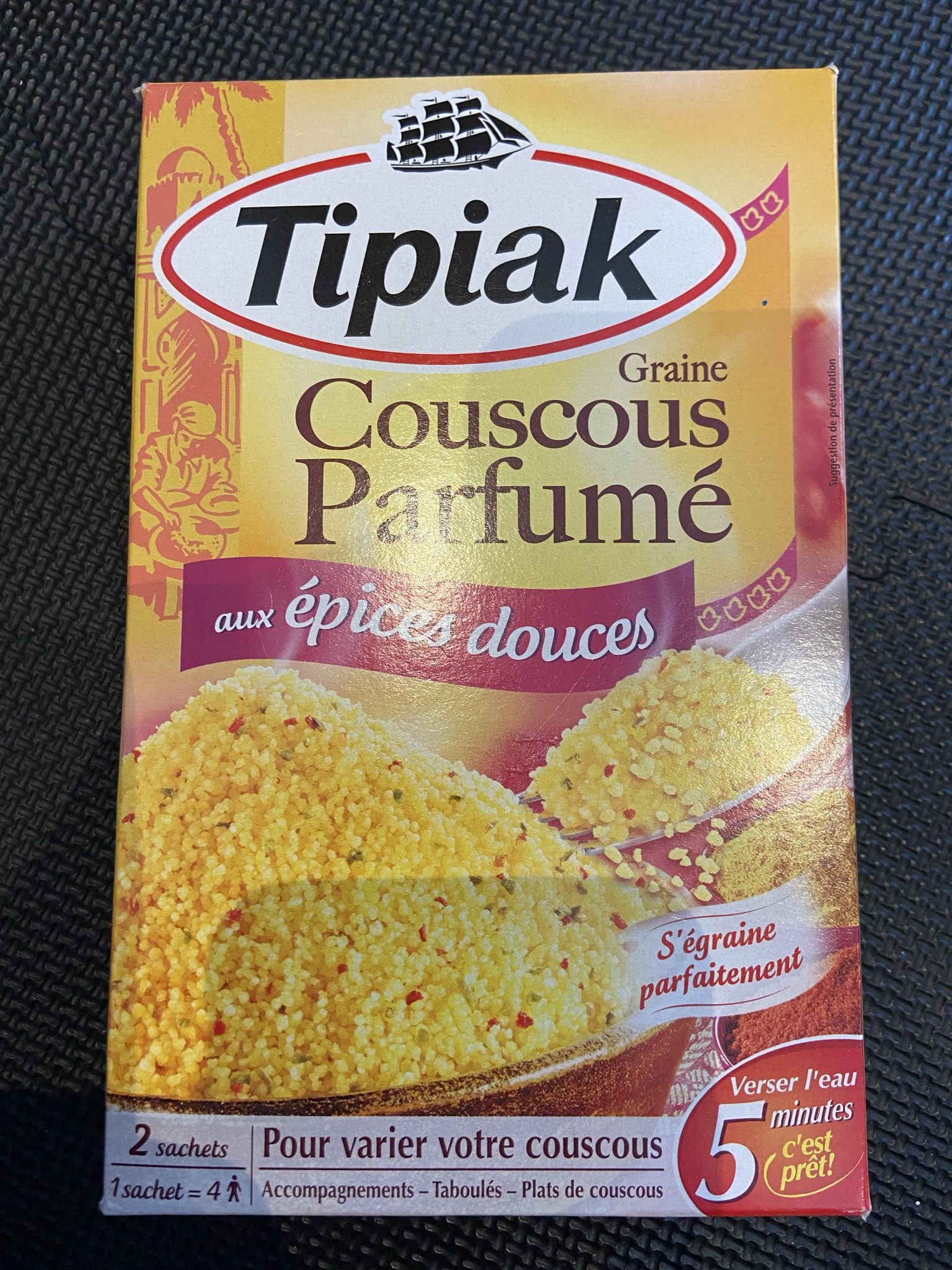 Boîte de couscous Tipiak pour le ravitaillement en trek