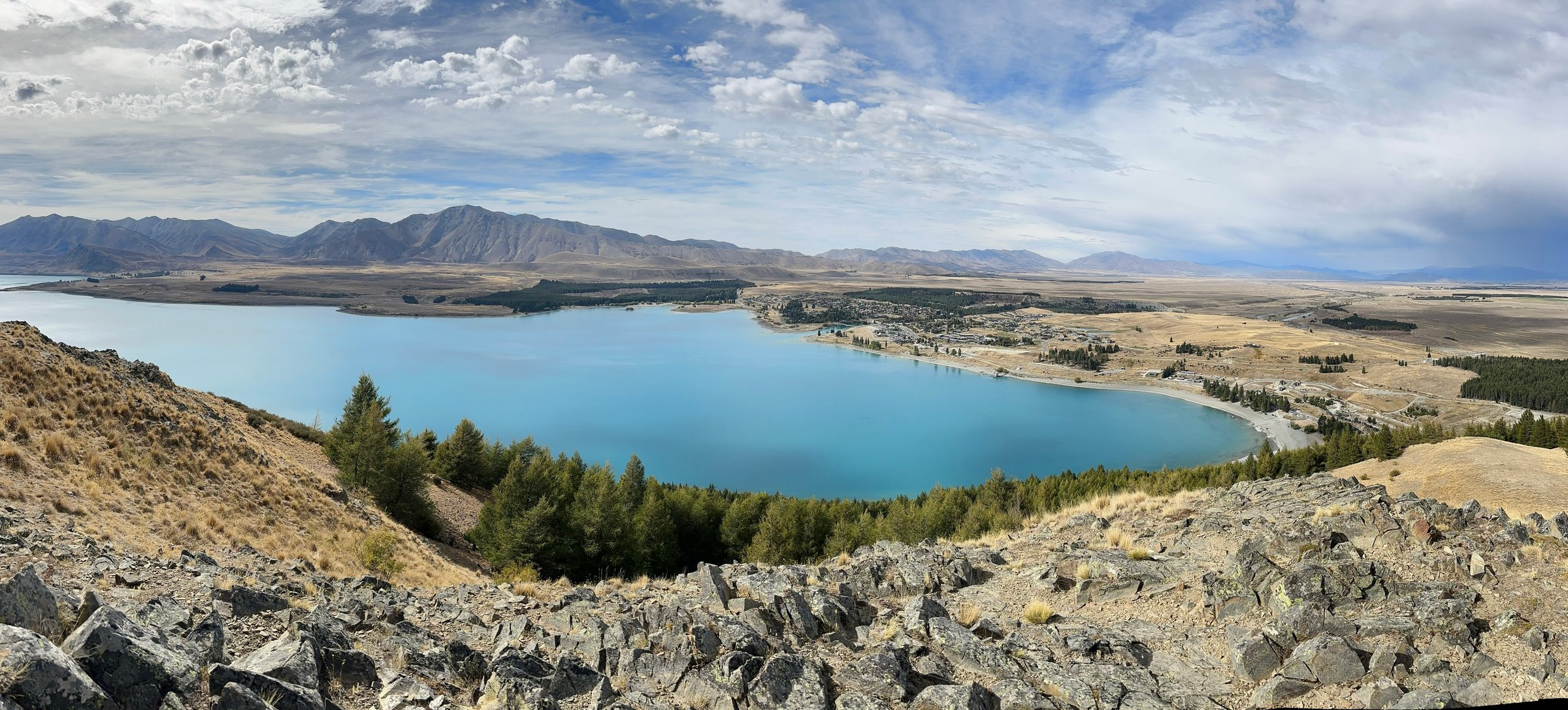 Lac Pukaki et ses eaux turquoise en Nouvelle-Zélande