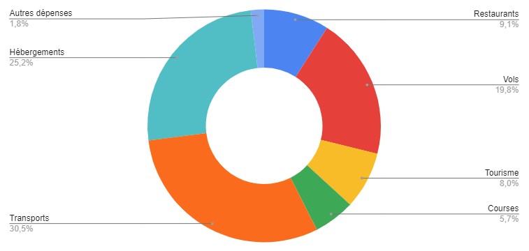 Coût par type de dépenses