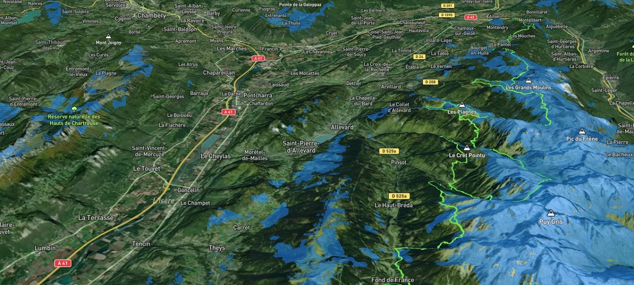 présence de neige sur les massifs