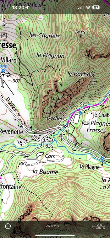 La cartographie IGN dans iphigénie