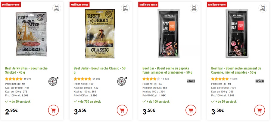 les meilleurs ventes de viande séchée