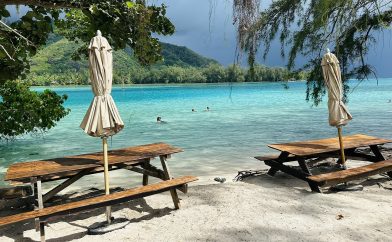 restaurant sur un ilot à Moorea en Polynésie Francaise